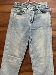 Light Wash Distressed Denim Jeans