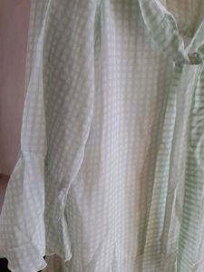 Mint Green Checkered Top