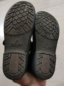 Girls' Black School Shoe &amp; 3 Set Of White Socks
