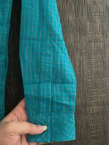 Stylish Teal Cotton Kurta for Boys – Smart Ethnic
