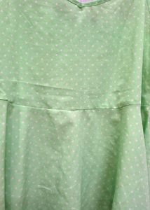 Light Green Polka Dot Peplum Top