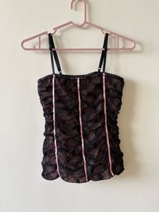 Sheer Ruched Camisole