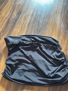 Black Ruched Bikini Bottom