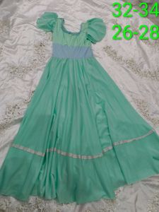 Diwali 🪔 🎇 Sale Mint Green Maxi Dress