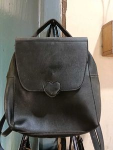 Cute Black Heart Backpack