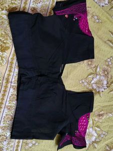 34 size Black Embroidered blouse