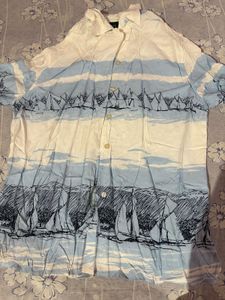 Men's Sailing Ship Print Shirt