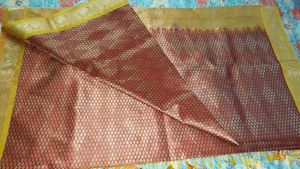 Elegant Red and Yellow Silk Saree