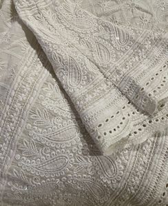 Elegant White Chikankari Kurta Set