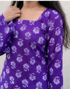 Vibrant Purple Floral Kurta Set