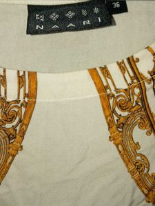 Elegant White Kurta with Gold Print