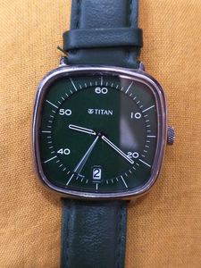 Vintage Titan Watch - Deep Green Dial