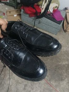 formal black derby Shoes