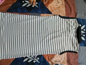 Striped Sleeveless Mini Dress