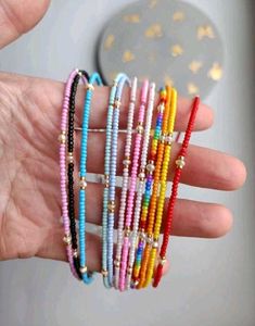 Boho Beaded Bracelets Stack 5