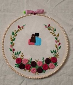 Personalized Couple Embroidery Hoop Art