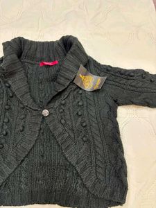 Chic Dark Grey Cable Knit Bolero Cardigan