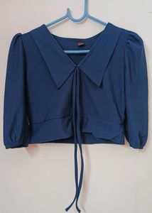 Blue Crop Top