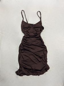 brown mini dress