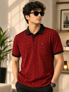 XXL Stylish Red & Black Polo Shirt