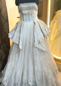 Stunning White Embellished corset gown
