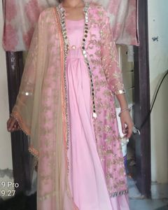 Pink Net Gawn