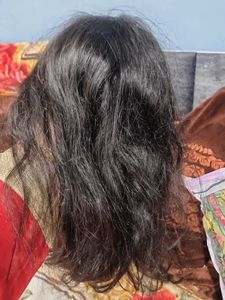 Natural Black Wig with  front bang