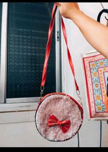 Cute Furry Round Crossbody Bag