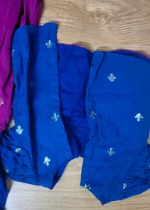 Blue &amp; Purple Embroidered Lehenga Set 2 yrs