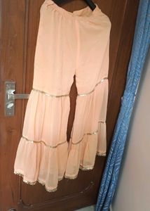 Beautiful Peach Sequined Kurta Set perfect for par