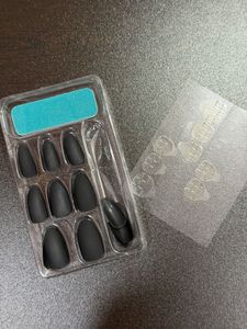 Matte Black Almond Press-On Nails