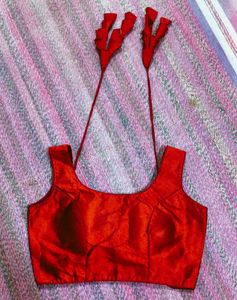 Red Silk Blouse