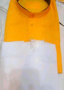 Men's Yellow Kurta with pyjama