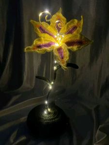 Crocheted Lily Flower Lamp