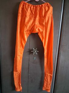 Elegant Orange &amp; White Embroidered Kurta Set