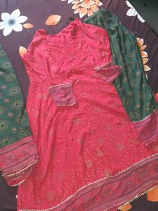 Red Anarkali Kurta