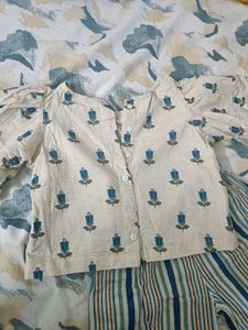 Girls' Floral Top and Pants Set