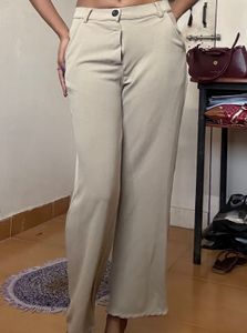 Lightweight Wide Leg Pants or beige trousers