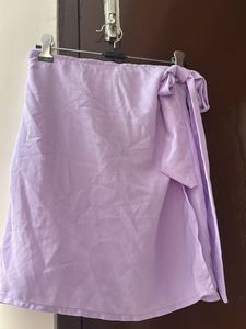 Cute Lilac Wrap Skirt