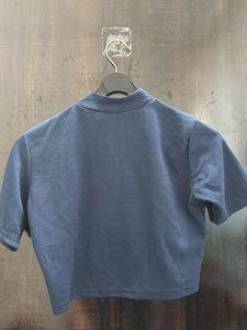 Navy Blue Crop Top