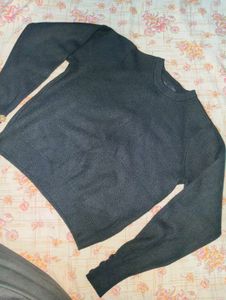 Black Knit Sweater with Button✨