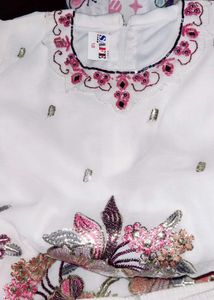 Girls' White Kurta Set