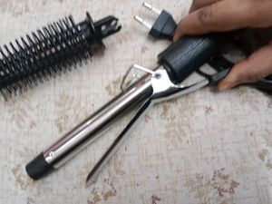 Curling Iron with Brush Attachment