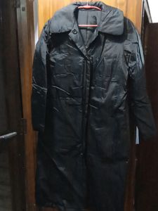 Vintage Black Longline Puffer Coat