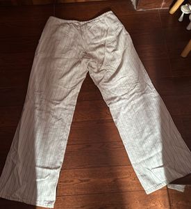Striped Wide Leg linen trouser
