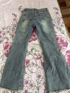 Flared Vintage Wash Jeans