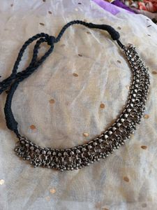 Brass handmade Silverlookalike vintage Necklace