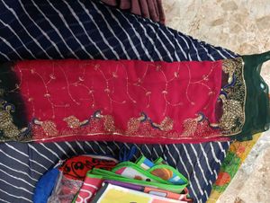 Elegant Peacock Embellished Saree
