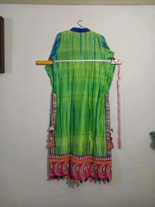 It's Narrow Cut Kurti With Fully Gher,
