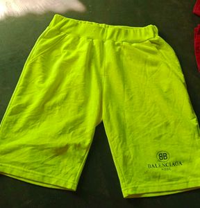 orginal Balenciaga mode Neon Yellow Shorts